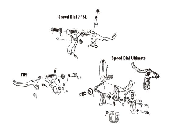 Leva de Freno Avid Ultimate/FR5/SL/Speed Dial 7 2007-2010