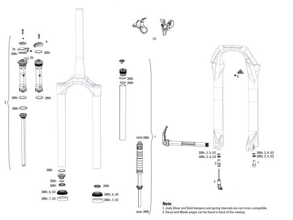 Horquilla Rockshox Judy Silver TK A1-A3 (2018+) - Service