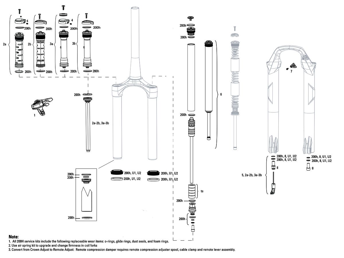 Horquilla Rockshox Recon Silver RL D1/TK (2021) - Service - Fitnet