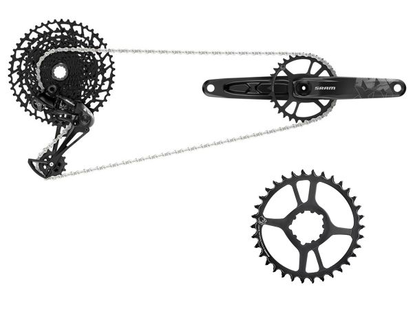 Grupo MTB SRAM NX Eagle 12v 11-50T 175mm DUB 32T BK + Plato 34T MIX