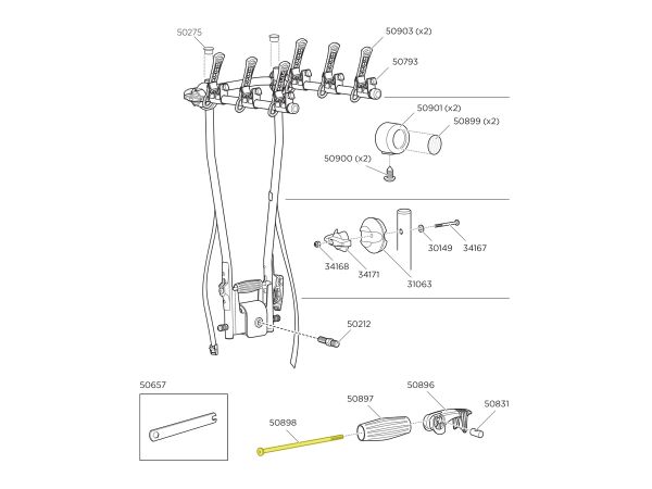 Portabicicletas THULE HangOn 972- Tornillo 50898