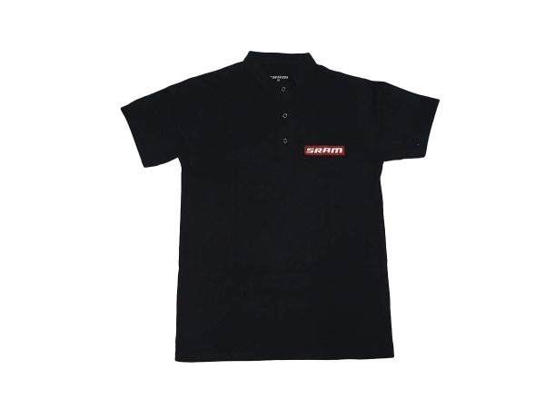 Remera SRAM Cuello Botones Parche Negra