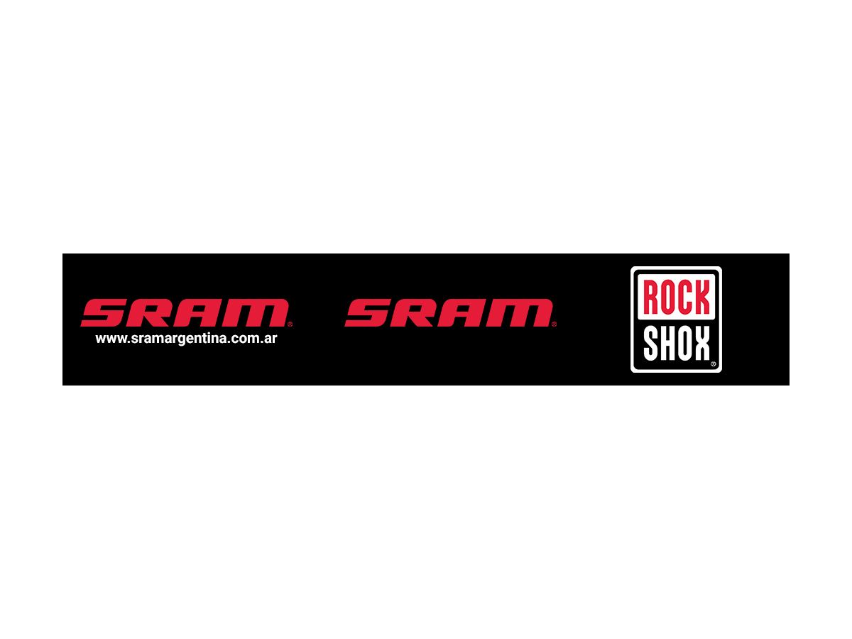 Eventos SRAM - Lateral SRAM Negro Con Logos (SRAM-RockShox) 1.2X7.5m