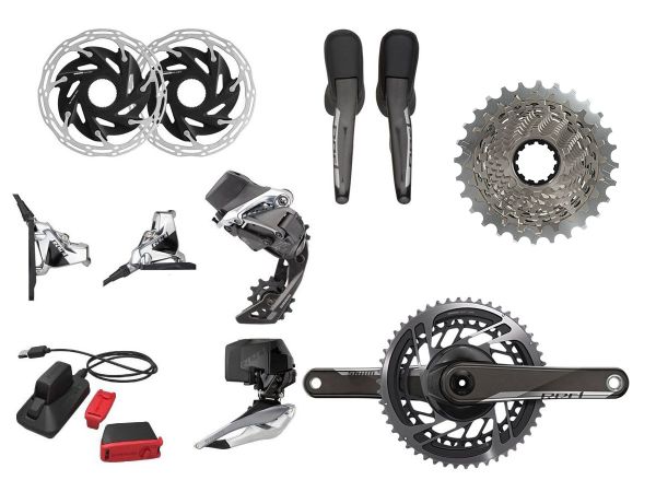 Grupo Ruta SRAM Red eTap AXS 12v HDR CL FM + 172.5mm DUB 50/37T MIX + Piñon