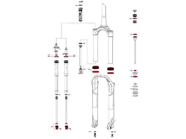 Service Kit Horquilla RockShox 200hs/1 Año Lyrik/Pike 29+ DebonAir 18