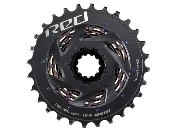 Piñon SRAM 12v Ruta XG-1290 10-28d XDR Rainbow (RED eTap AXS)