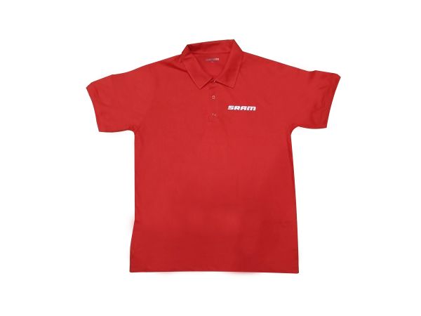 Remera SRAM Cuello Botones Parche Roja