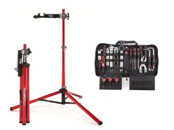 Pie de Trabajo Feedback Sports para bicicletas UltraLight + Kit de Herramientas Team Edition