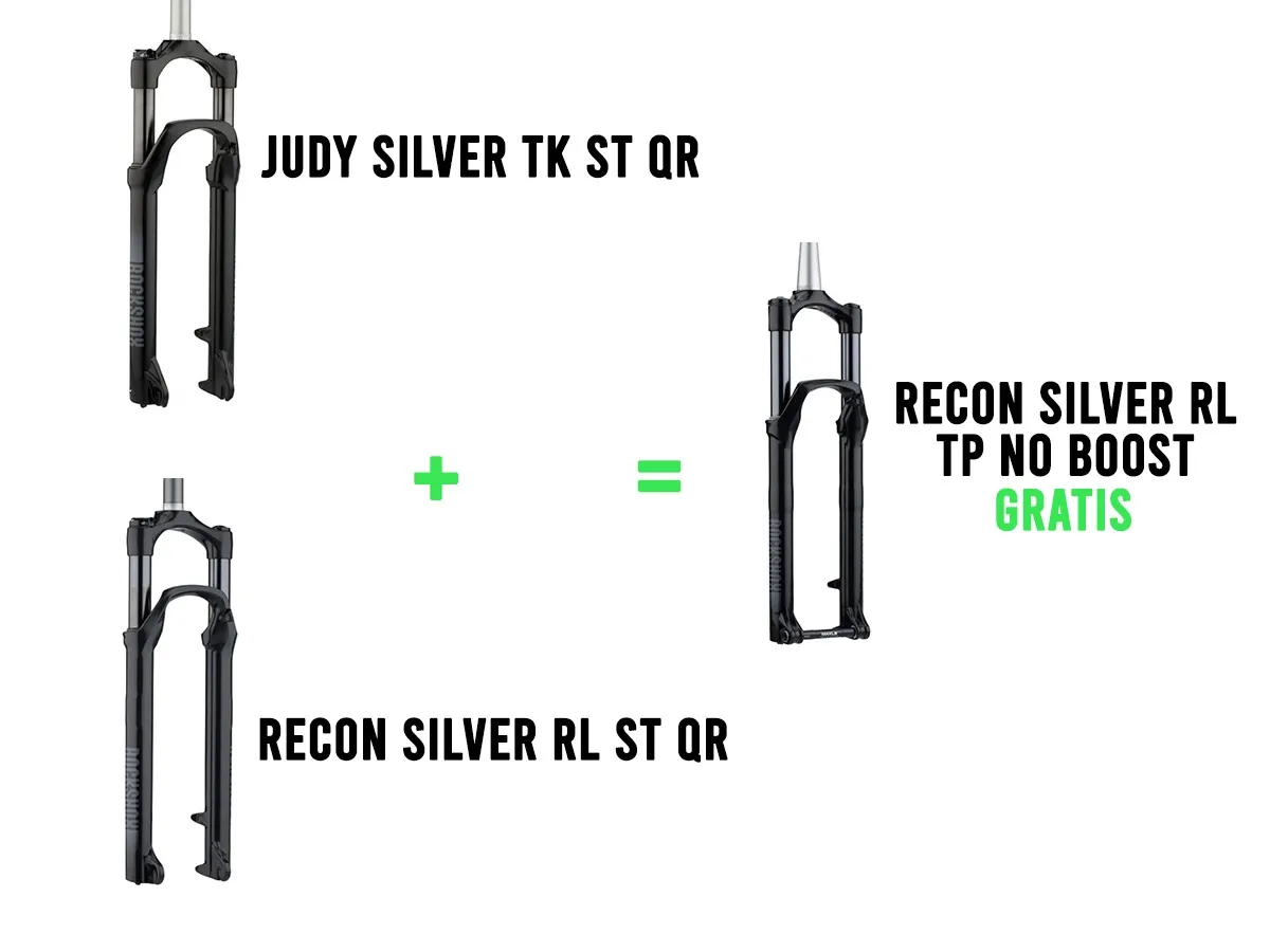 Horquilla Rockshox Judy Silver TK ST + Recon Silver RL ST c/remote = Recon Silver RL ST No Boost GRATIS