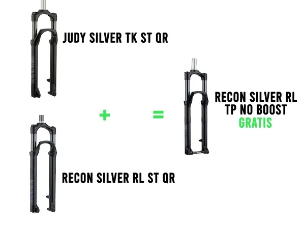 Horquilla Rockshox Judy Silver TK ST + Recon Silver RL ST c/remote = Recon Silver RL ST No Boost GRATIS