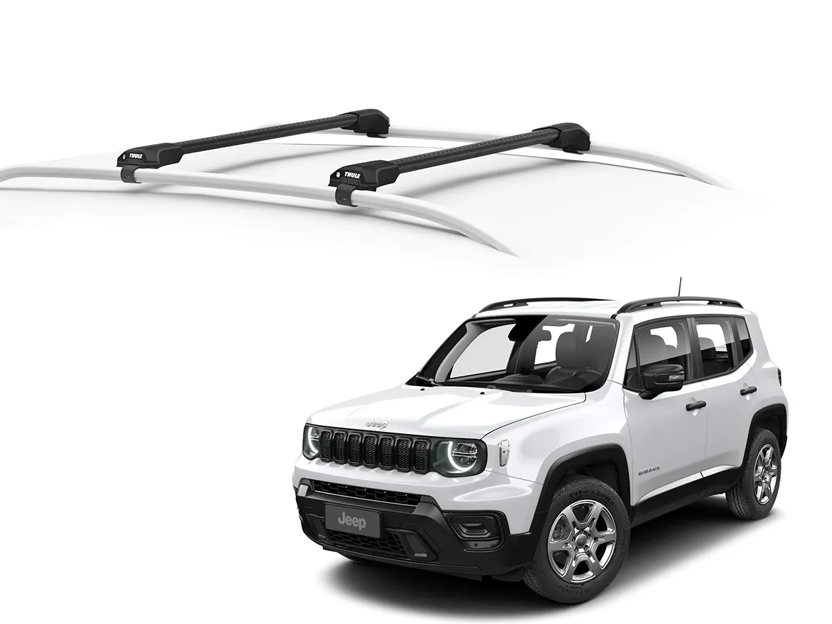 Juego Barras Thule WingBar Edge Black JEEP Renegade 5p SUV 2015-AD p/ TECHO c/ Rieles Elevados