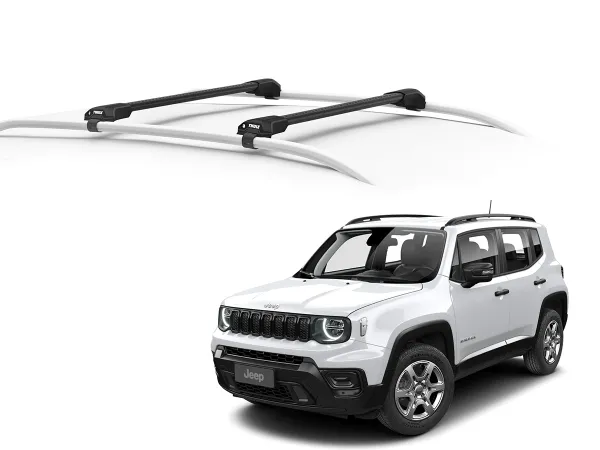 Juego Barras Thule WingBar Edge Black JEEP Renegade 5p SUV 2015-AD p/ TECHO c/ Rieles Elevados