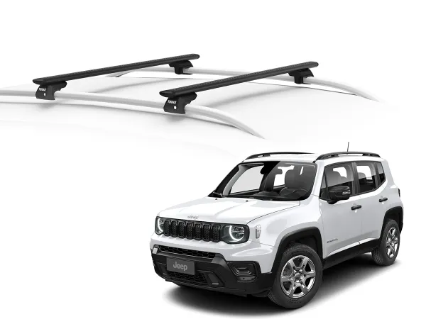 Juego Barras Thule WingBar Evo Black JEEP Renegade 5p SUV 2015-AD p/ TECHO c/ Rieles Elevados