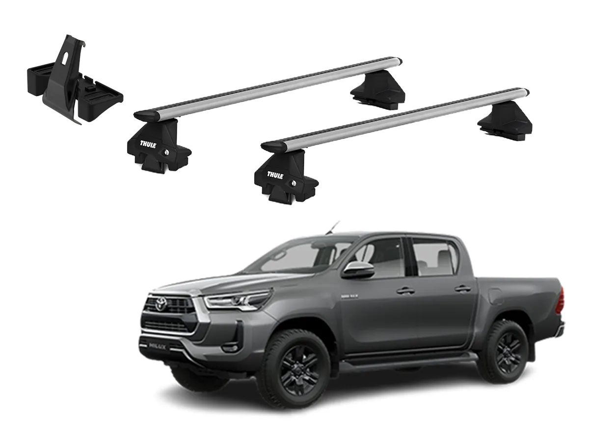 Juego Barras Thule WingBar Evo Grey TOYOTA Hilux 4p Extra Cab 2016-AD p/ TECHO