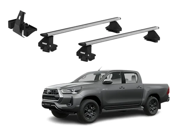 Juego Barras Thule WingBar Evo Grey TOYOTA Hilux 4p Extra Cab 2016-AD p/ TECHO