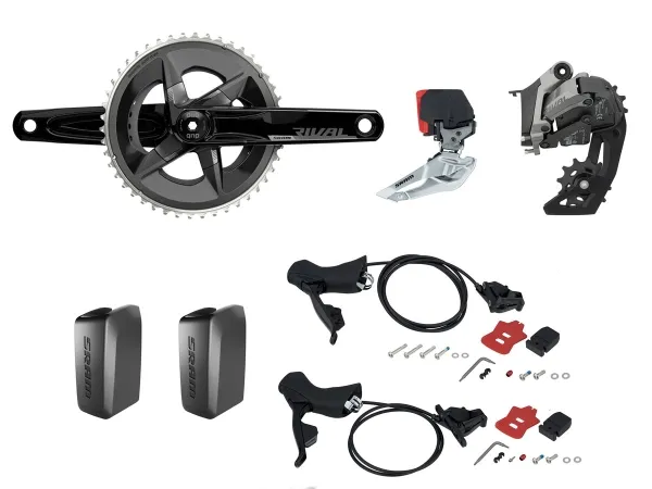 Kit Electrónico Ruta SRAM Rival eTap AXS 2x12v FM 172.5mm 48/35T 107BCD + PAR Freno Hidráulico/Shifter Rival eTap - MIX