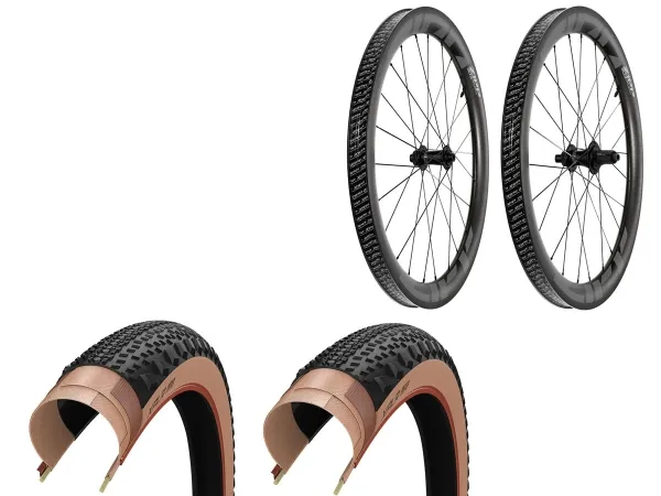 Rueda Zipp Ruta 303 XPLR SW Carb Tubeles PAR 10/11V SH/SR 700c 12x100/12x142 + 2u Cubiertas Zipp Goodyear XPLR Inter