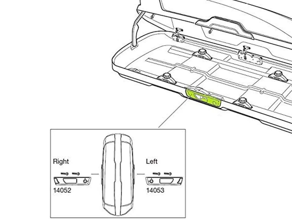 Cofre THULE Motion XT - Repuesto Tapa Cerradura Derecha 14052