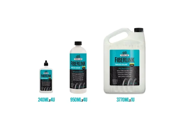 Sellador de Neumáticos Tubeless Finish Line ProLatex FiberLink - Combo Linea Completa