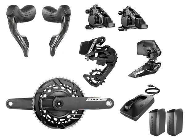 Kit Electrónico Ruta SRAM Force AXS E1 c/ Power Meter 165mm DUB  37-50T