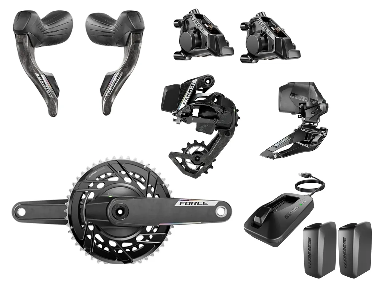 Kit Electrónico Ruta SRAM Force AXS E1 c/ Power Meter 170mm DUB 37-50T