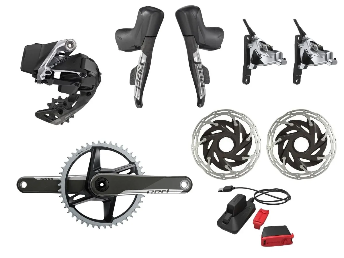 Kit Electrónico Ruta SRAM Red eTap AXS 1x12v Disco Hidráulico HDR CL FM + Palancas Red 1 D1 170mm DUB 46T DM