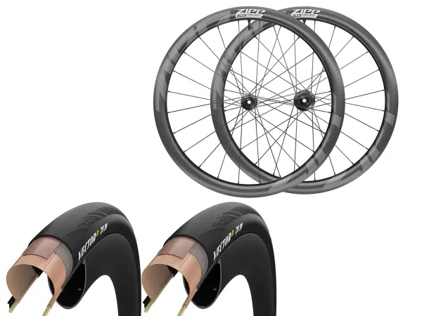 Rueda Zipp Ruta 303 FC Carb Clincher Tubeles XPar 11V SH/SR 700cc 12X142mm + 2u Cubiertas Zipp Goodyear VectorR Z30 SW