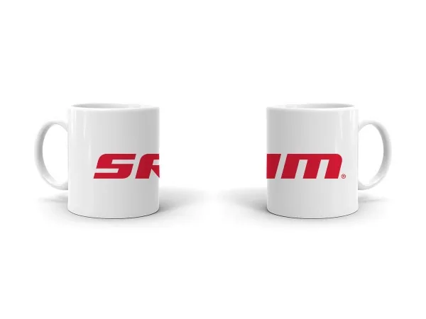 Taza SRAM White/Red