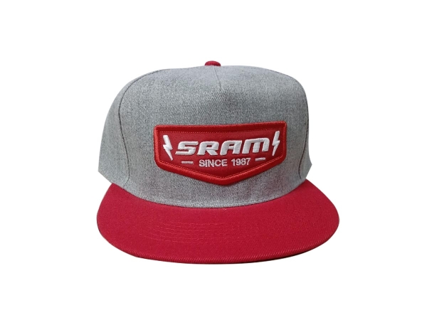 Gorra SRAM Snap Parche SINCE 1987 Gris/Roja