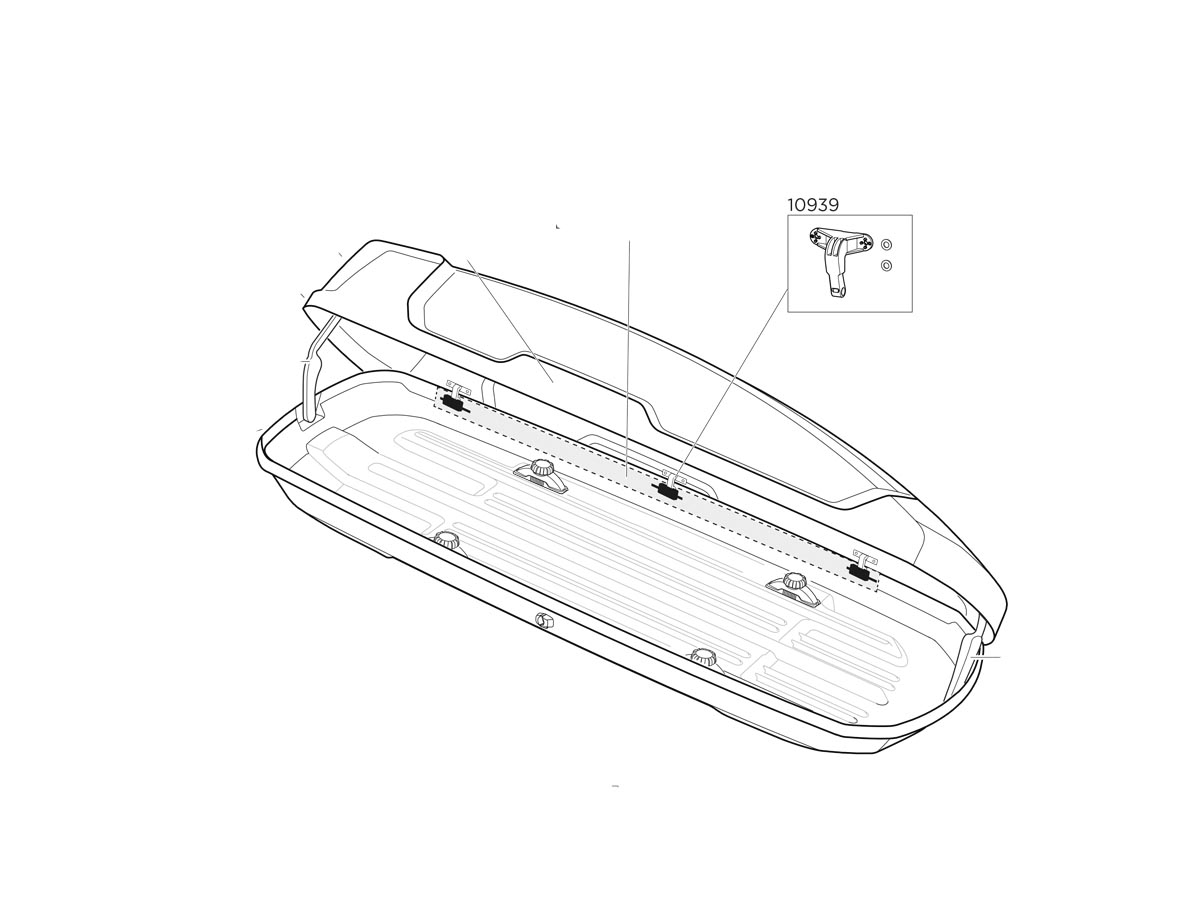 Valija De Techo THULE Force XT - Repuesto Gancho de Bloqueo 10939