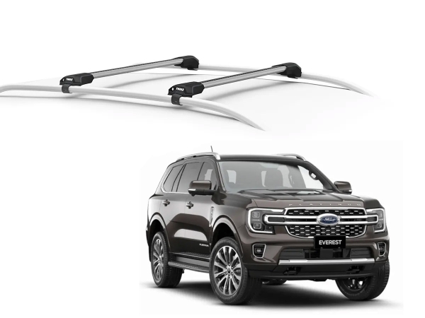 Juego Barras Thule WingBar Edge Grey FORD Everest 5p SUV 2022-AD p/ TECHO c/ Rieles Elevados
