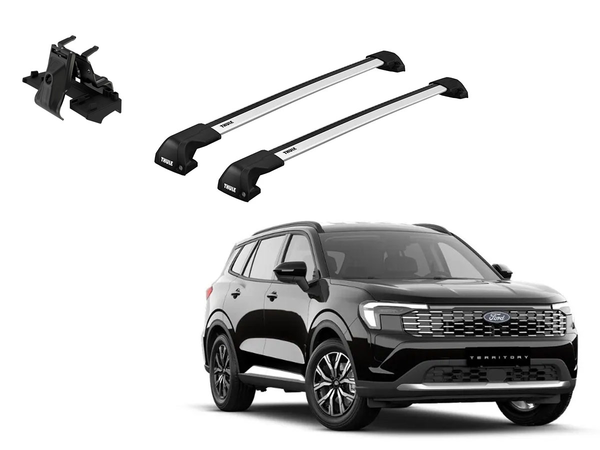 Juego Barras Thule WingBar Edge Grey FORD Territory 5p SUV 2024-AD p/ TECHO c/ Rieles Alineados Sin Espacio