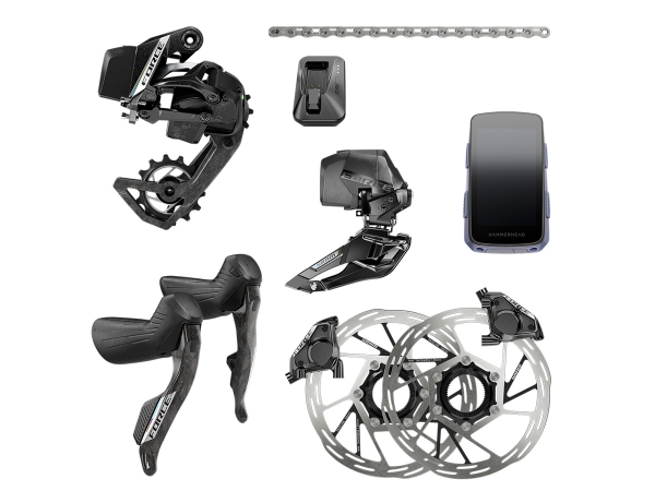 Kit Electrónico Ruta SRAM Force AXS E1 2x12v HRD CL FM + Hammerhead Karoo E1