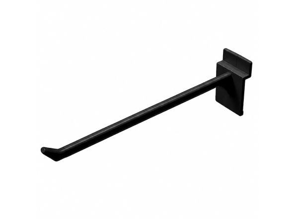Eventos – Gancho negro para panel ranurado 20 cm