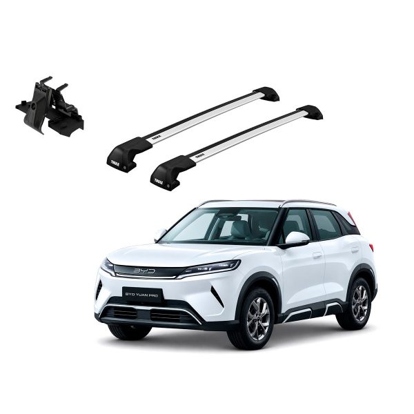 Juego Barras Thule BYD Yuan Pro 5p SUV 2026-AD WingBar Edge Grey p/ TECHO c/ Rieles Alineados Sin Espacio