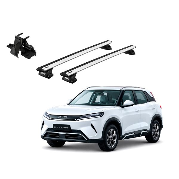 Juego Barras Thule BYD Yuan Pro 5p SUV 2026-AD WingBar Evo Grey p/ TECHO c/ Rieles Alineados Sin Espacio