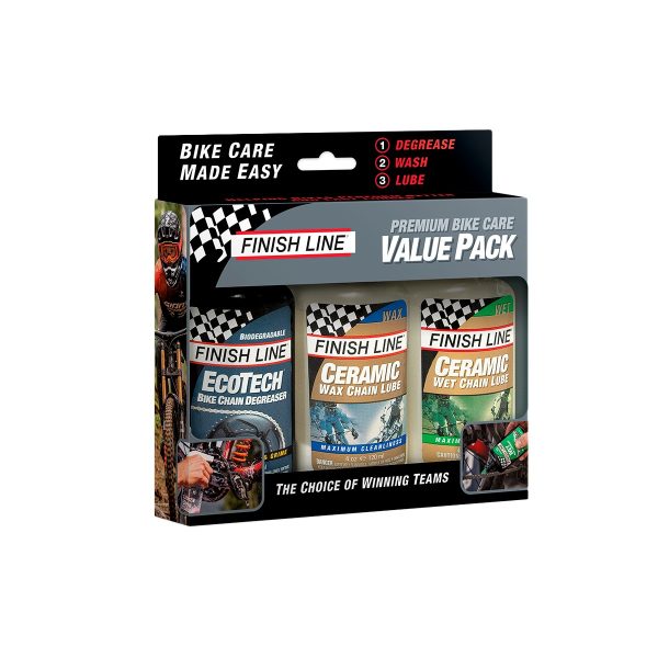 Lubricante Seco y Húmedo Desengrasante y Limpiador Finish Line Kit Premium 4oz-120ml