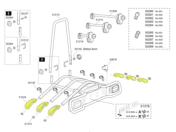 Portabicicletas THULE EuroRide - Repuesto Base para Rueda 51224