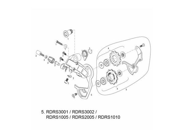 Cambio Trasero SRAM Pata Inferior y Roldanas de Cambio Apex 10v