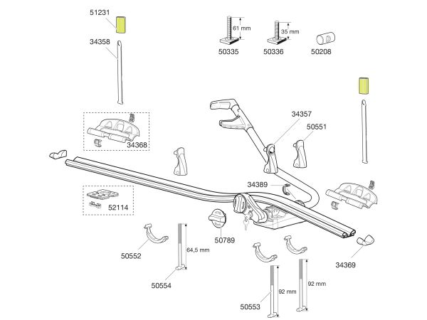 Portabicicletas THULE ProRide 591 - Repuesto Rim Protector 51231