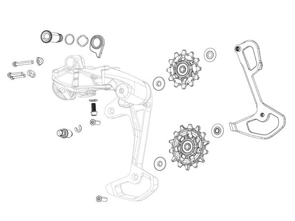 Cambio Trasero SRAM Roldanas de Cambio XX SL T-Type Eagle AXS 12V