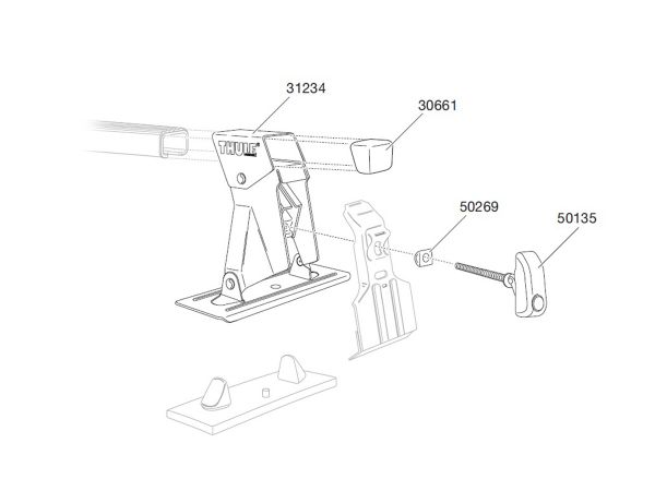 Pie de Barras de Techo THULE FootPack 950 x4u - 950000